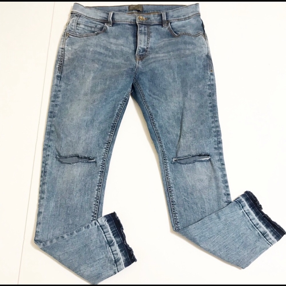 Zara Man Distressed Released Hem Jeans  Size 34